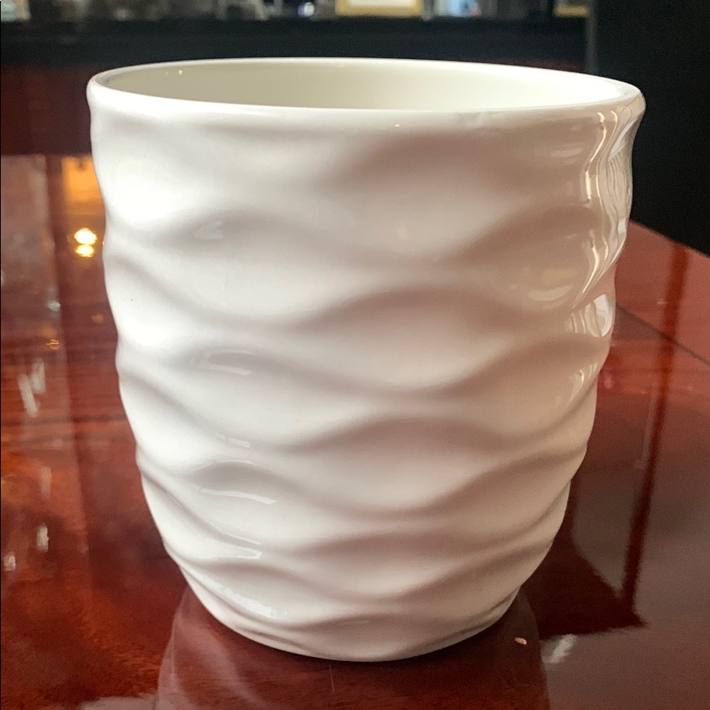 White Textured Ceramic Vase